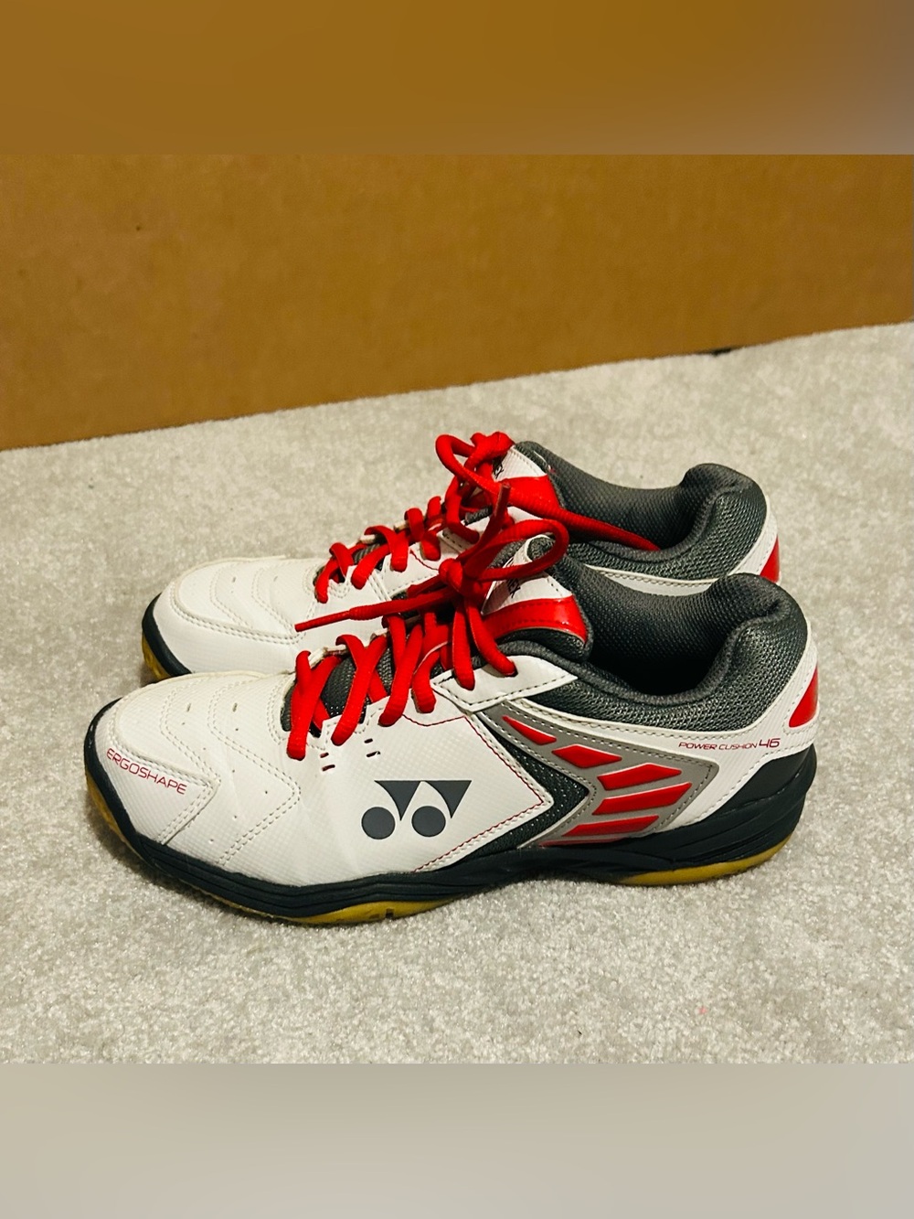 Yonex Women’s White and Red Athletic Court Shoes